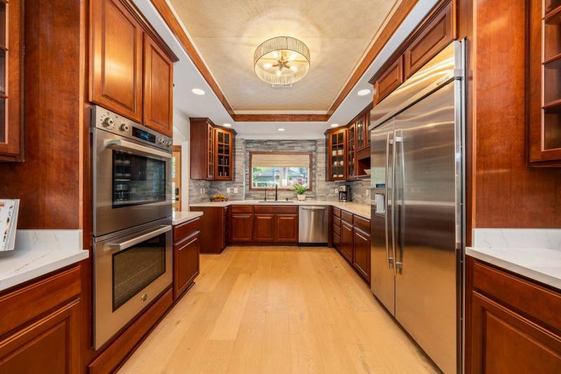 luxury kitchen with top of the line appliances in house for sale on maui