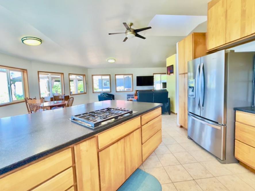 kitchen with large island