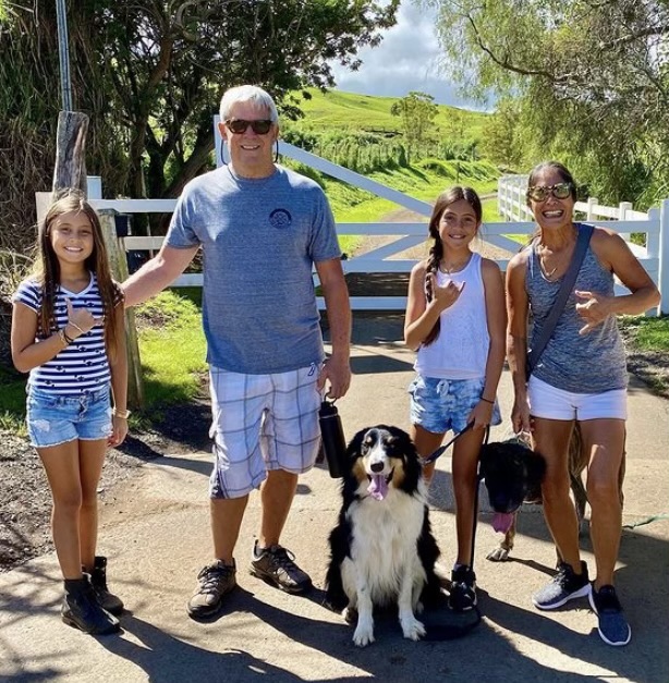 family on Maui Hiking Trails with dog