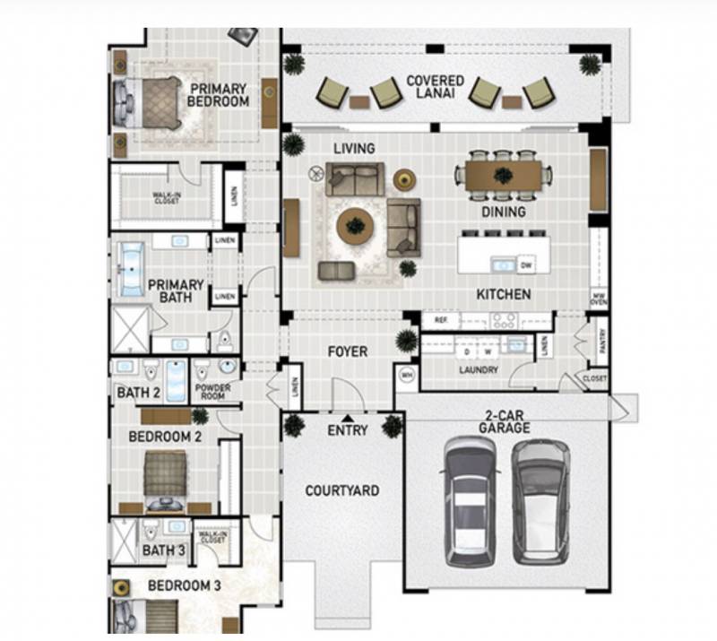 floorplan for Kekainani at hoakalei home in ewa oahu