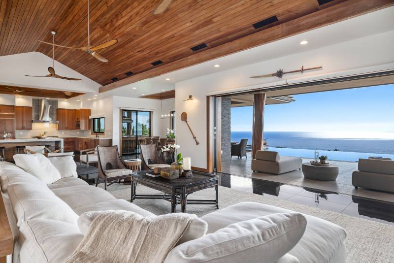 ocean view from indoor outdoor living space