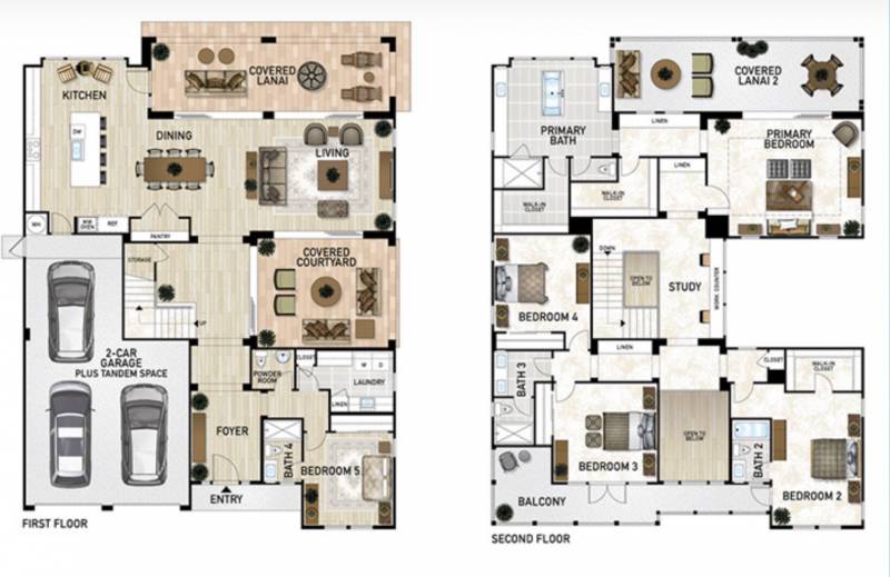 floorplan for new home in hoakalei development