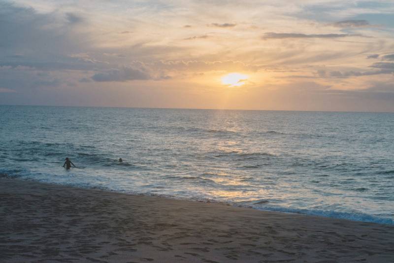 lavender sunset at kauai beach