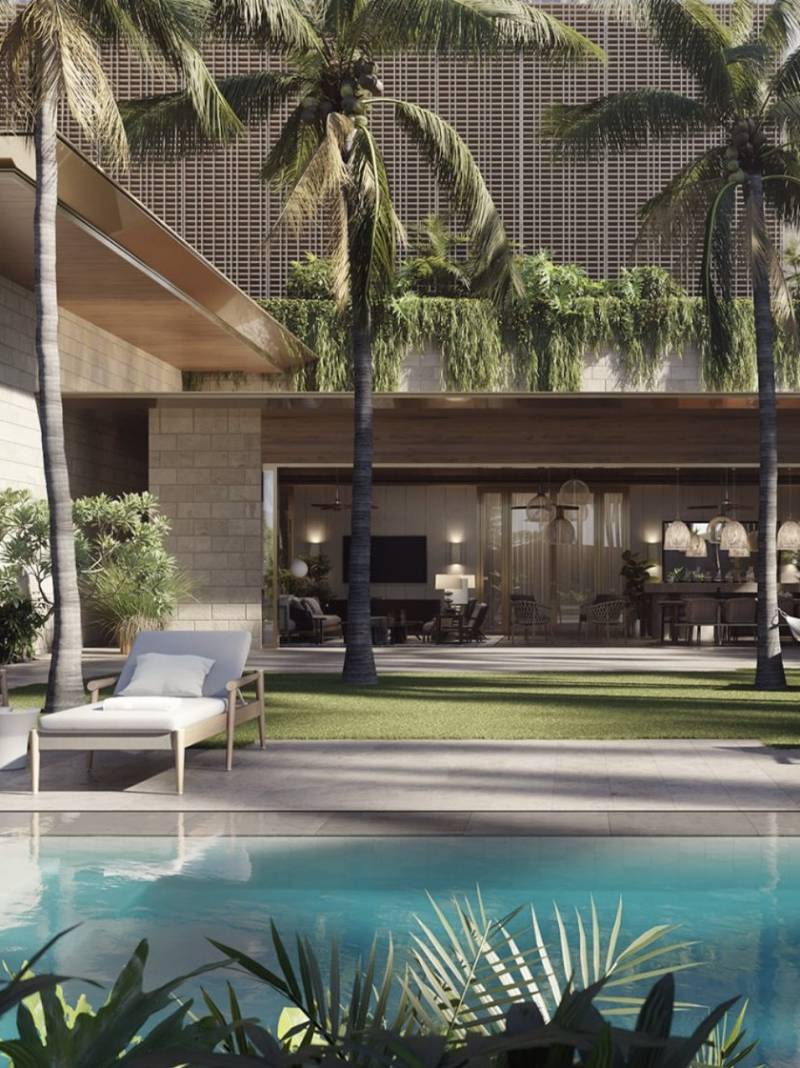 luxurious pool side space at honolulu ward village condos