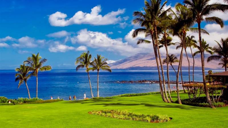 blue ocean view in wailea maui