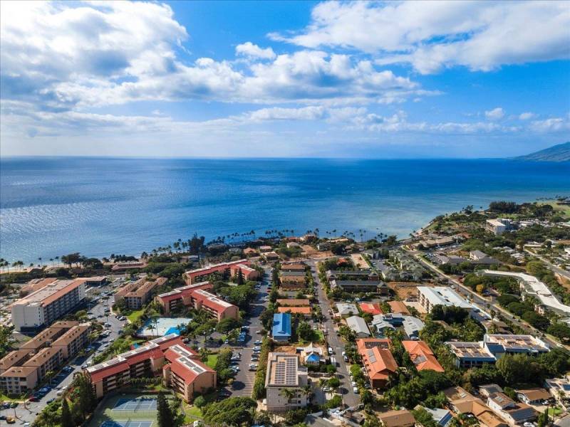 aerial view of walaka condo in kihei maui