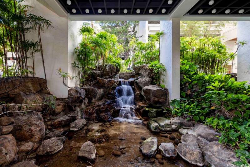 waterfall at mauna luan condos