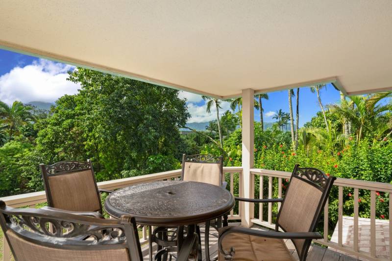 tropical green views from the lanai