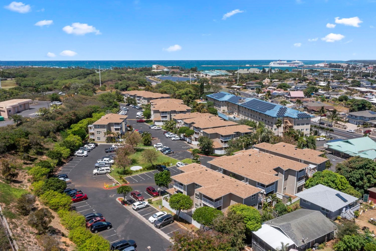 aerial view of kahului ikena condos