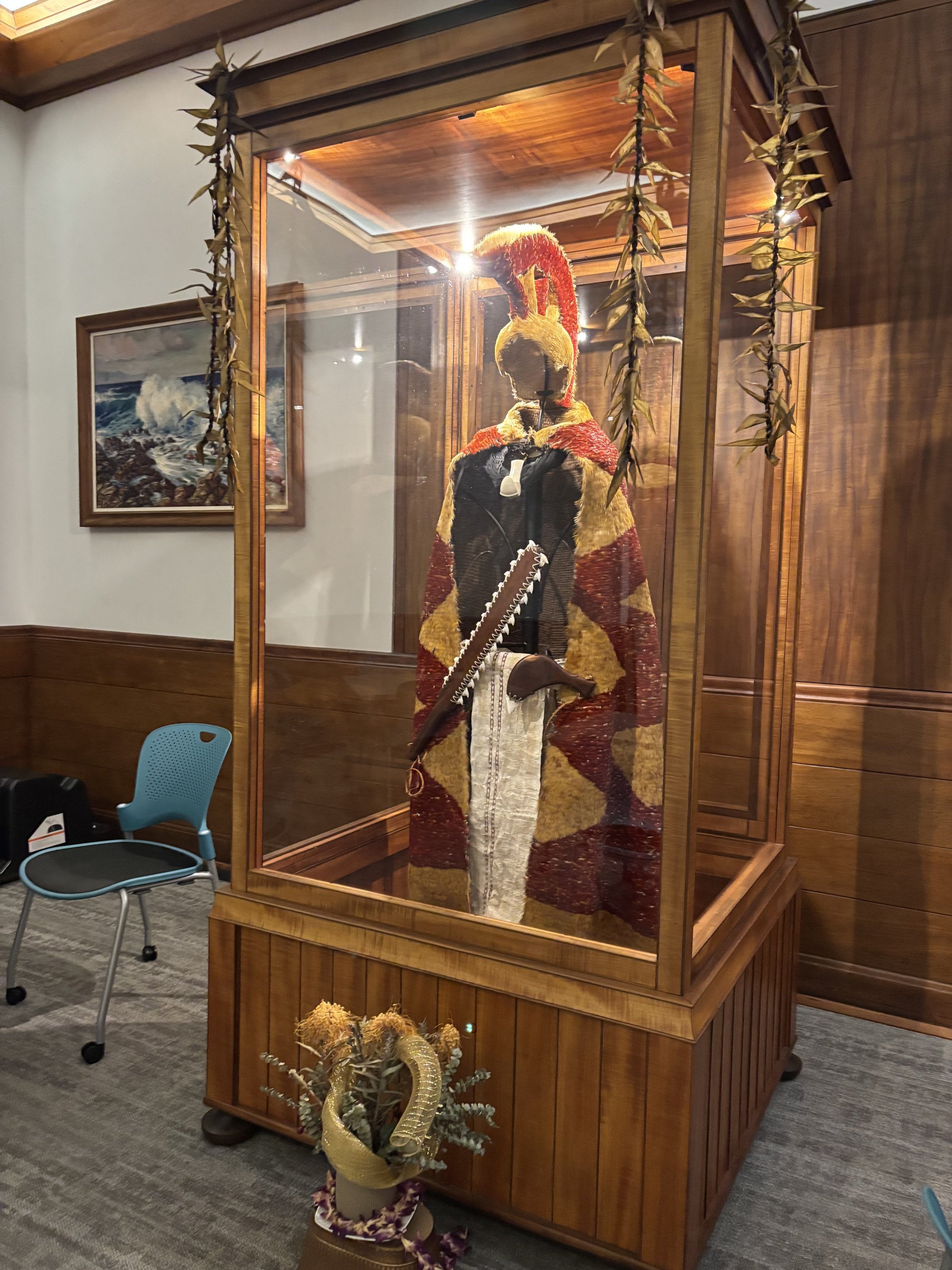 traditional hawaiian garment on display