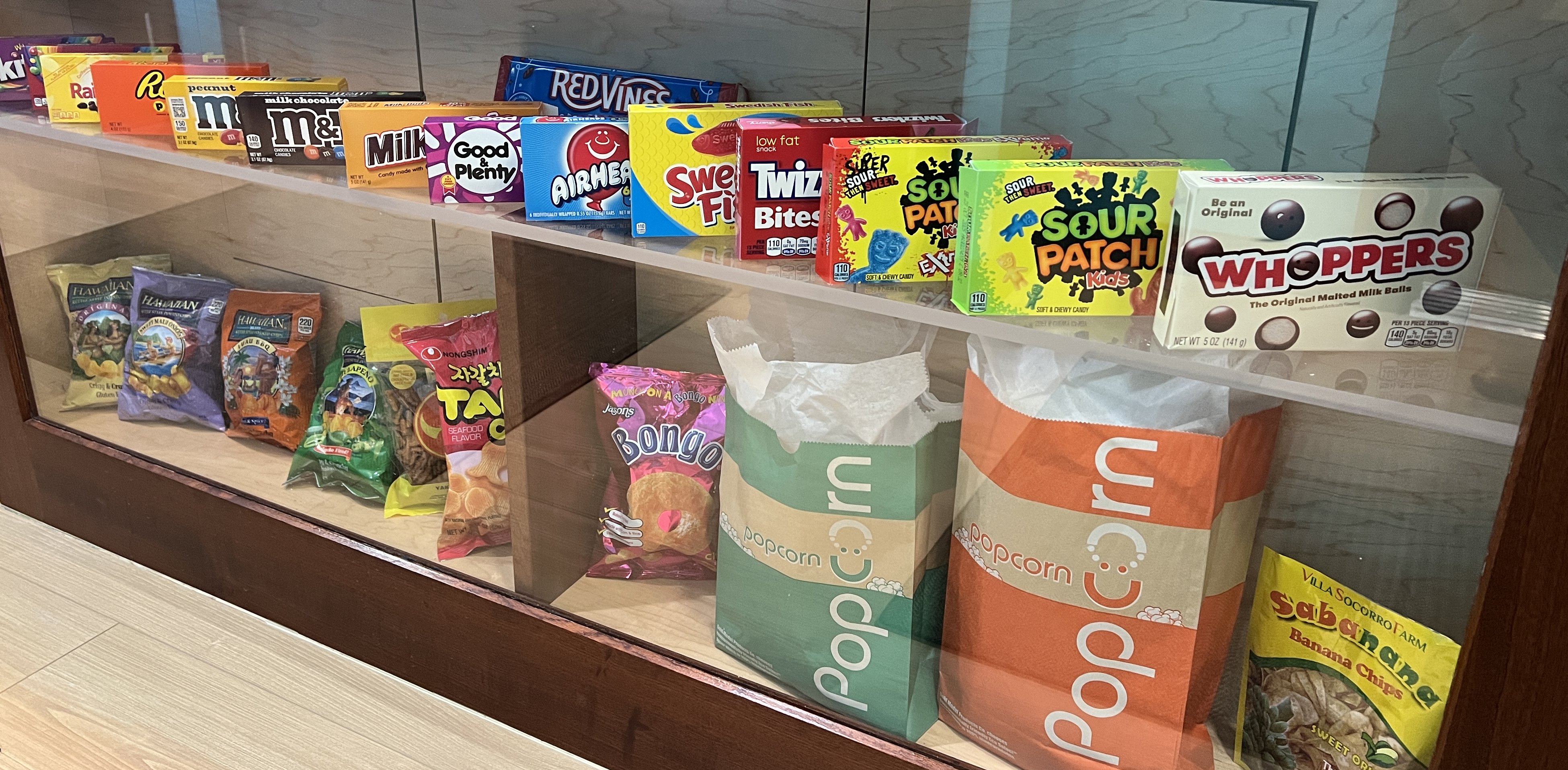 candy and snacks at movie theater