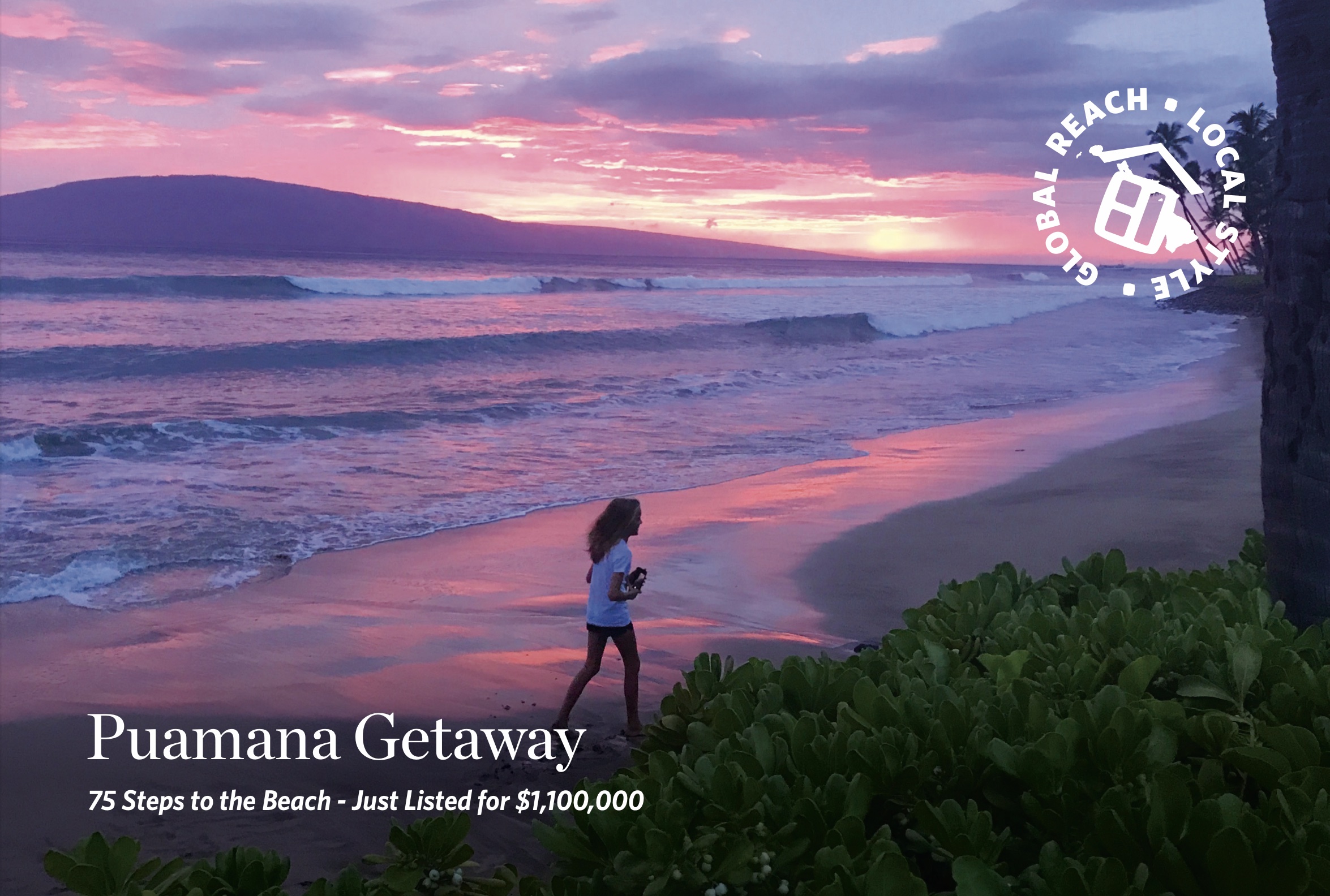 sunset ocean view puamana