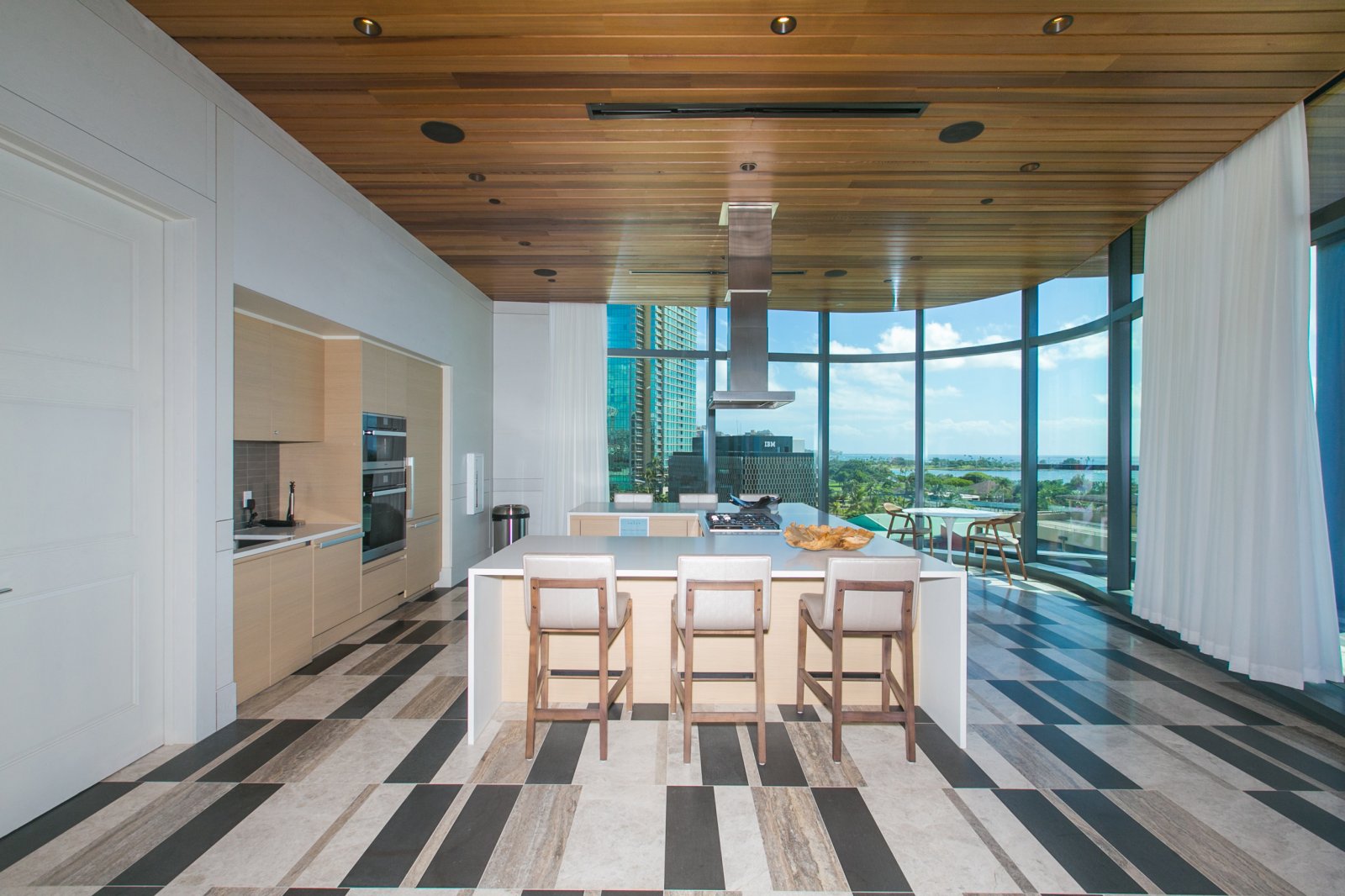 large windows in anaha condo kitchen