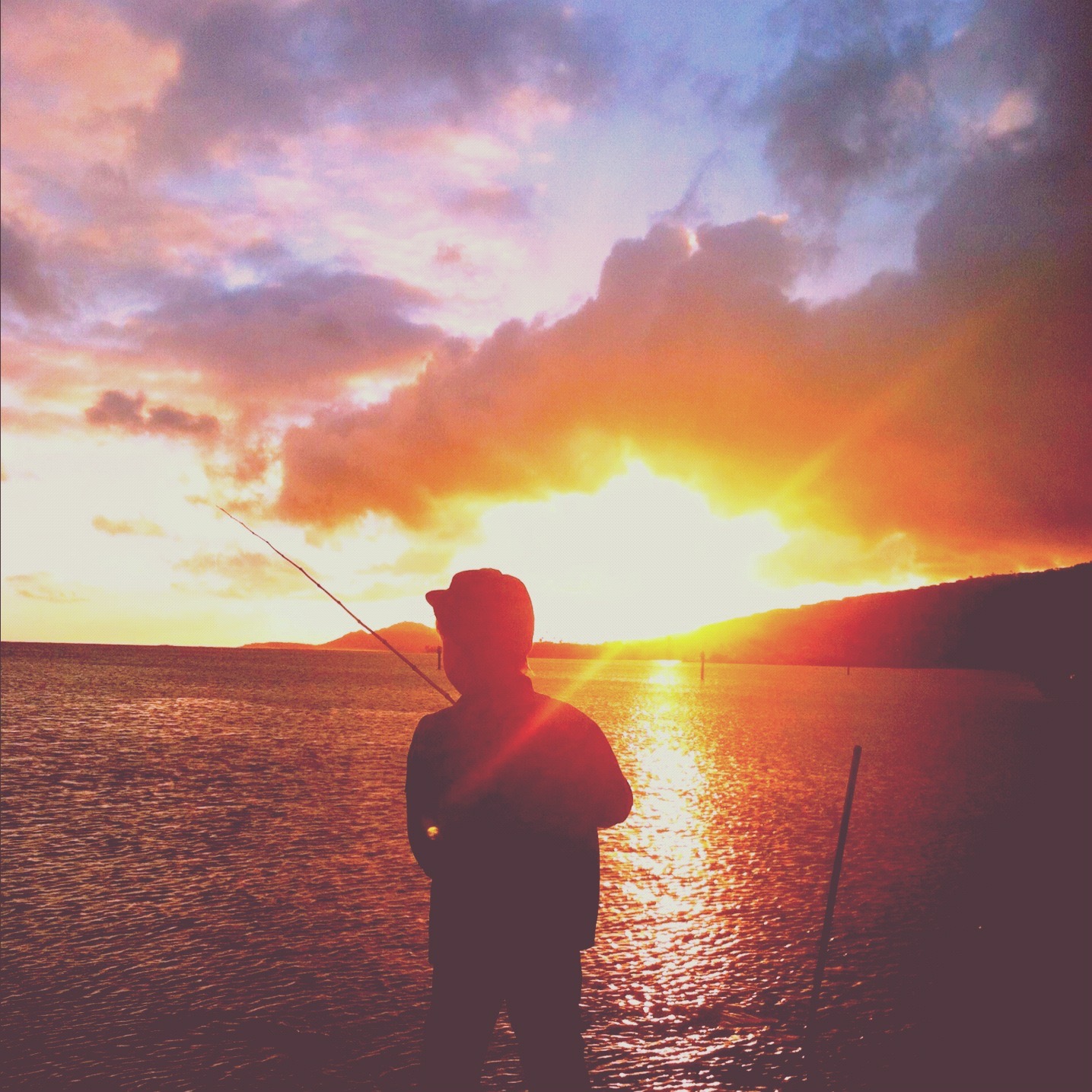 Sunset over maunalua bay