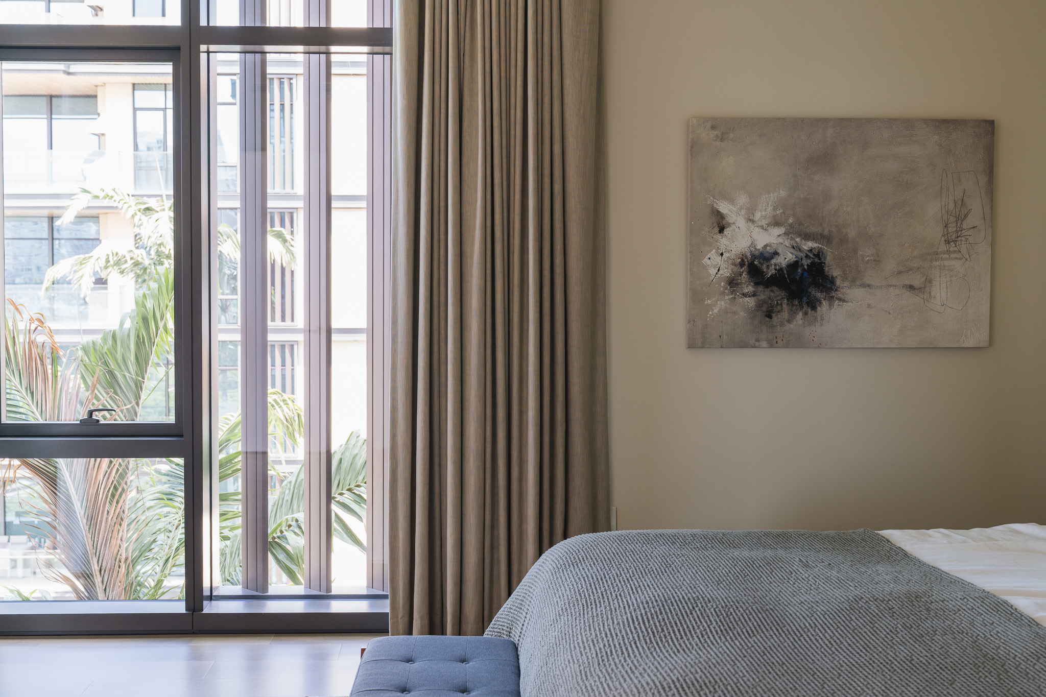 bedroom in park lane condo oahu