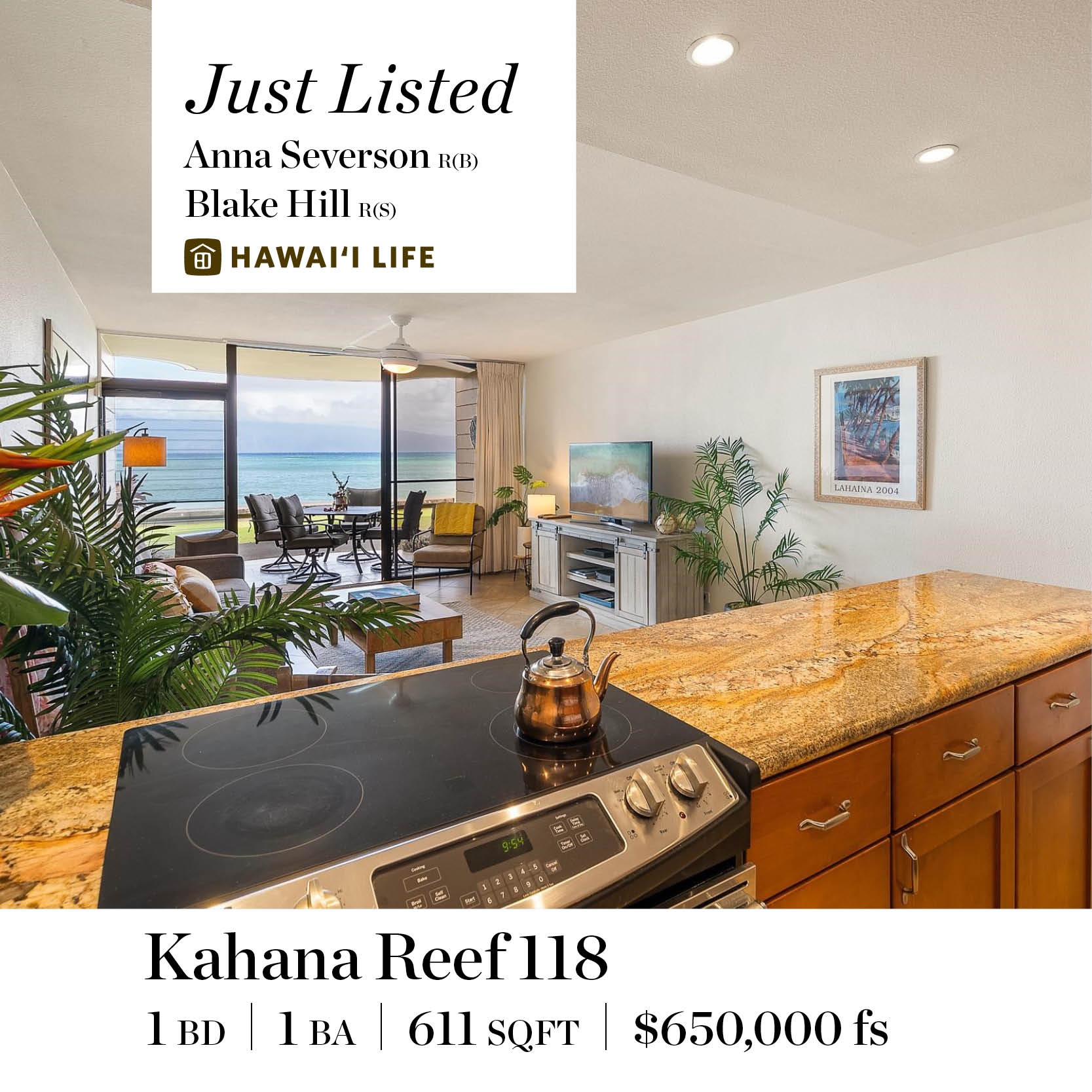 just listed kahana reef condo 