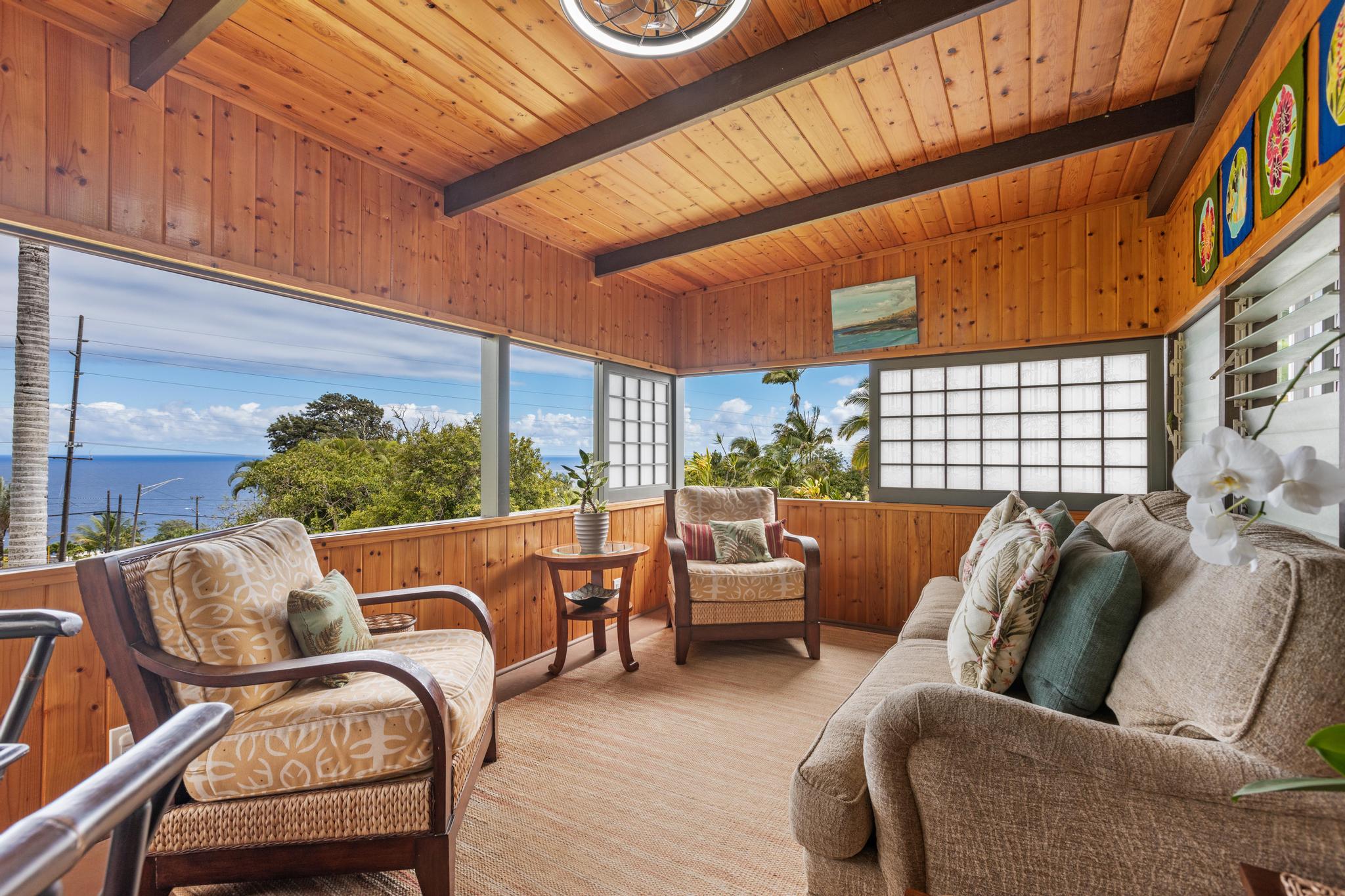 ocean view from big island home for sale