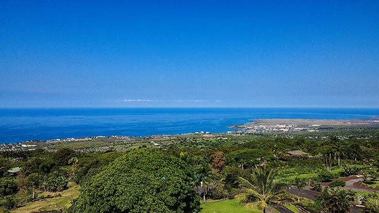 Aerial view of kona coast from Holualoa