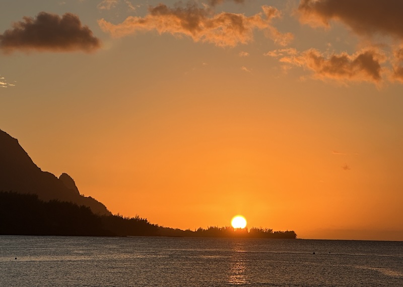 sunset kuloa point bali hai