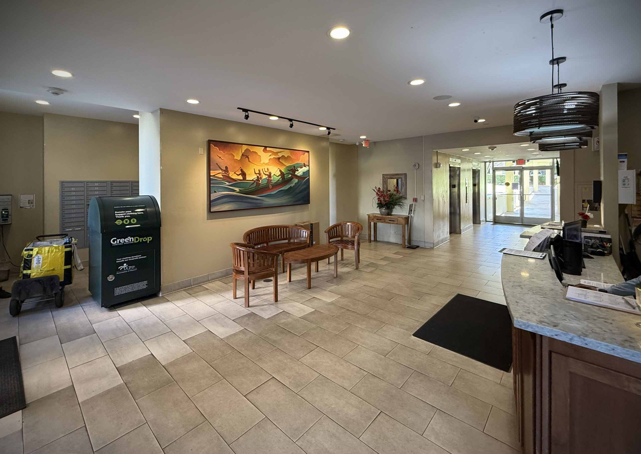 Secured entry and lobby area at Century West with on-site management