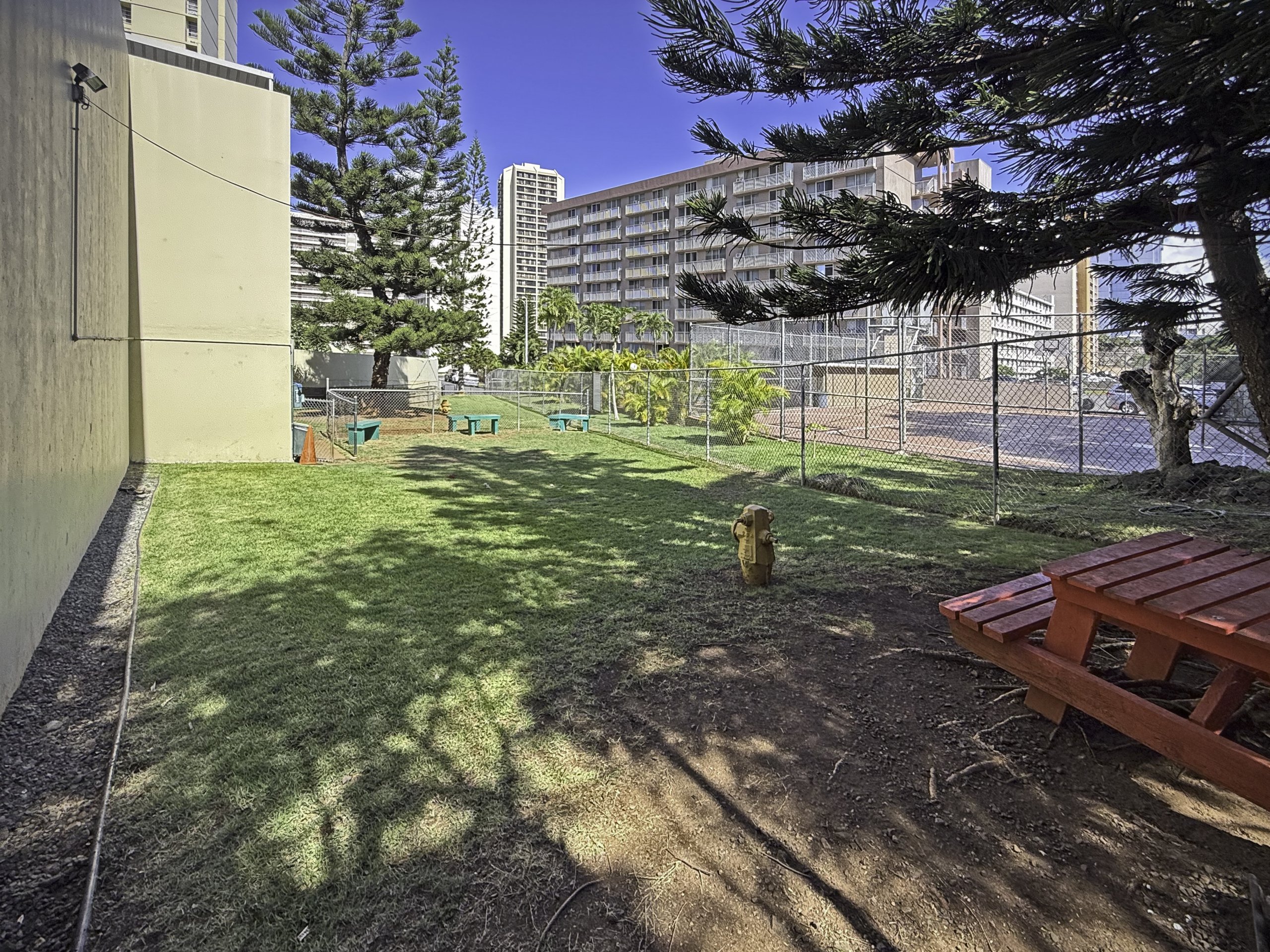 Designated dog park at Century West, a pet-friendly Salt Lake condominium