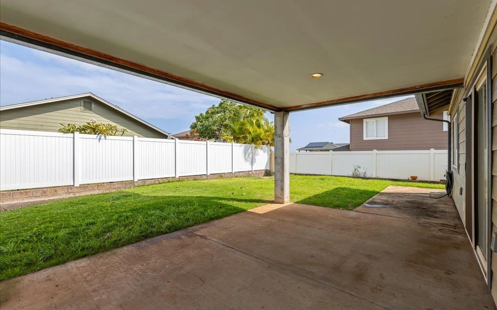 Backyard in Waikapu Gardens house for sale on Maui