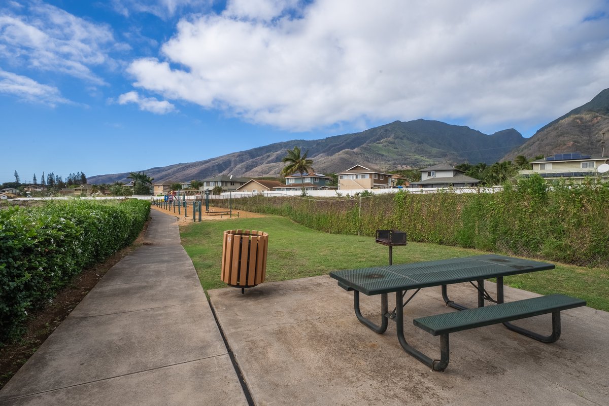 Park with playground and walking path