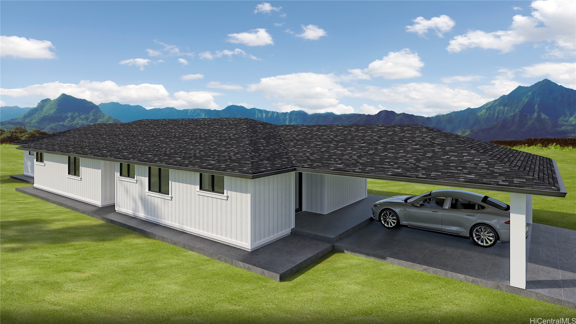 Approved three-unit Residential CPR site plan for Kihapai Ohana property in Kailua, Units 1, 2, and 3