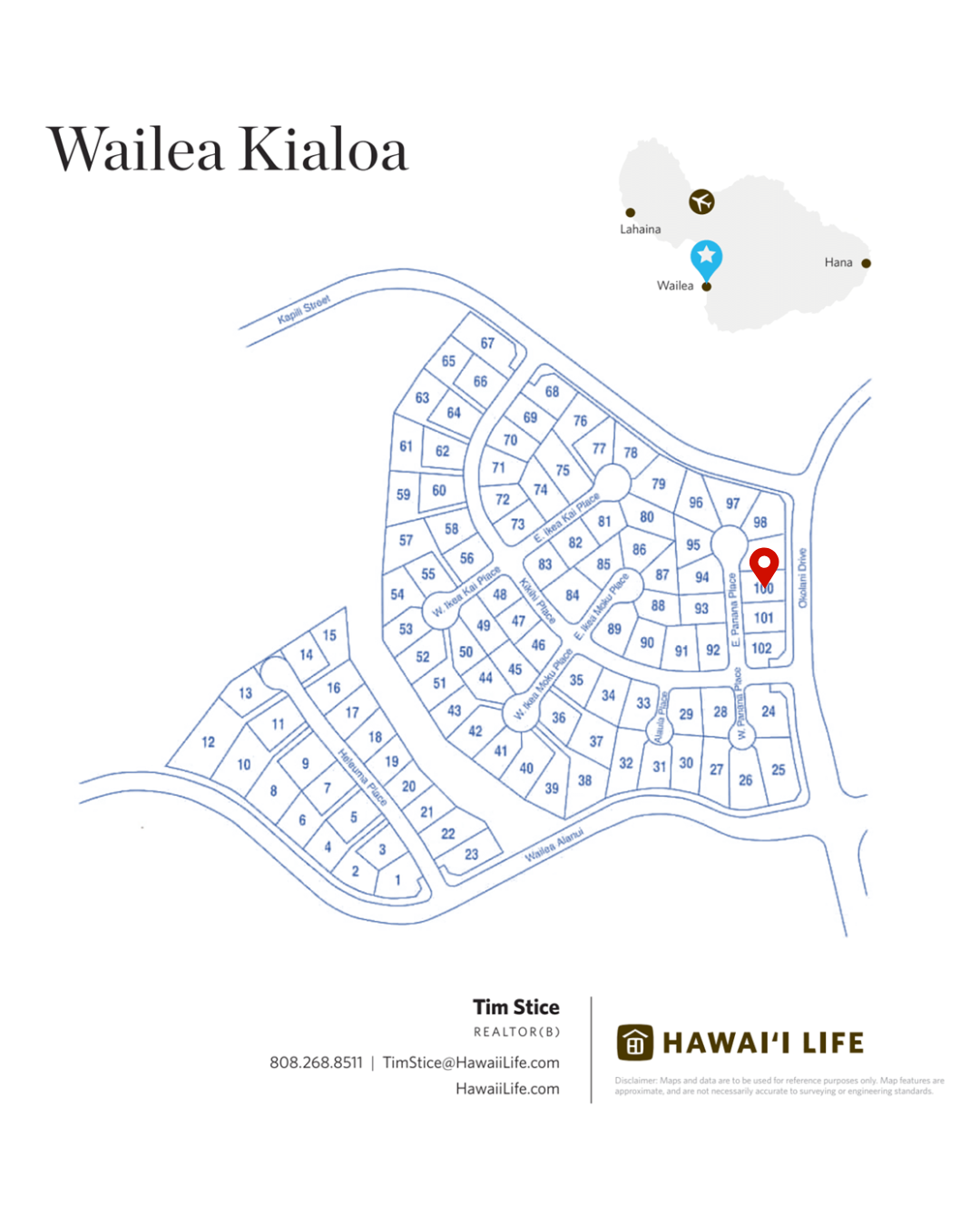 Wailea Kialoa Map