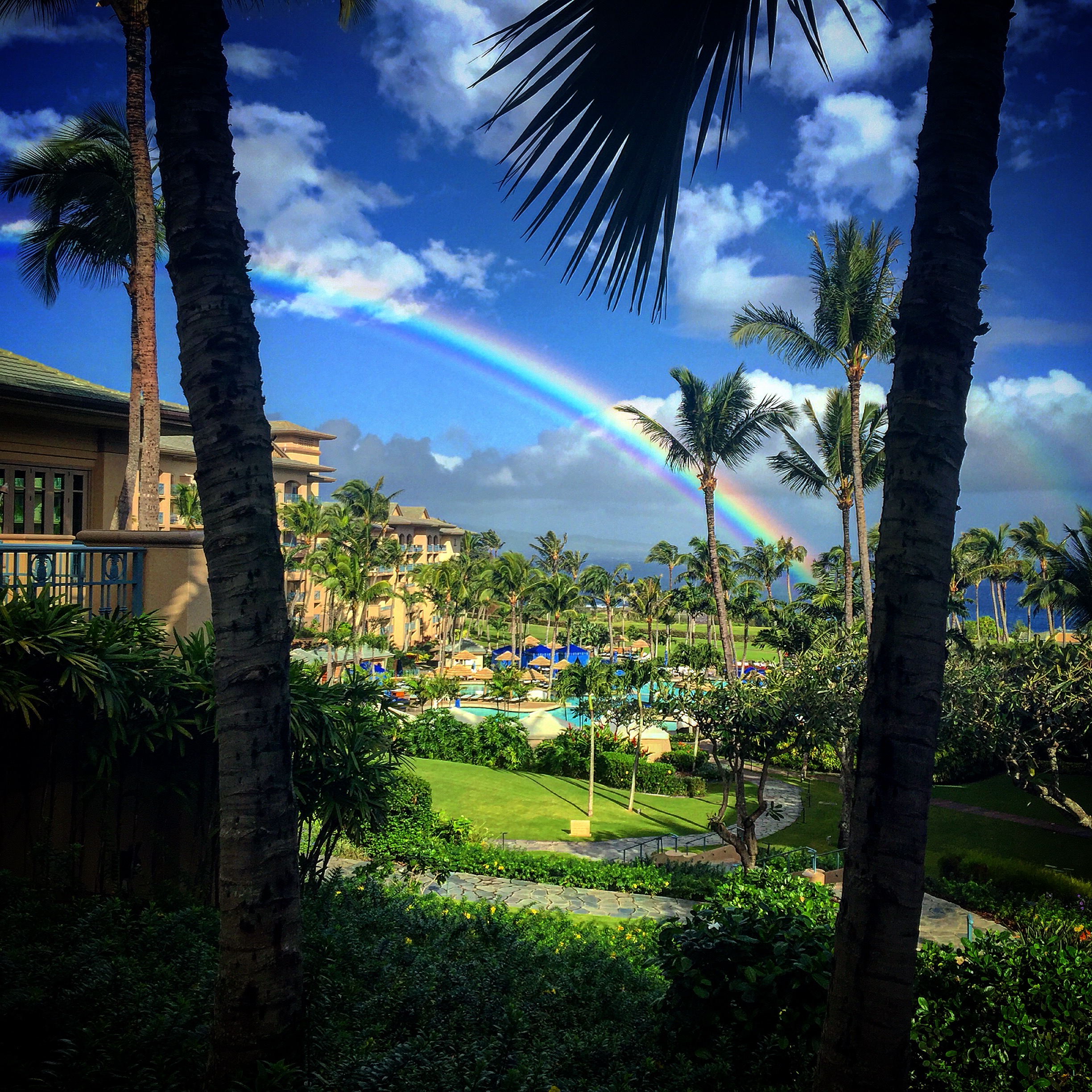 Rainbow over West Maui condos