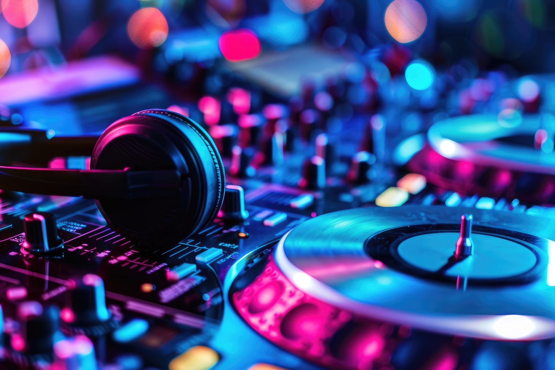 DJ turntable at Maui event