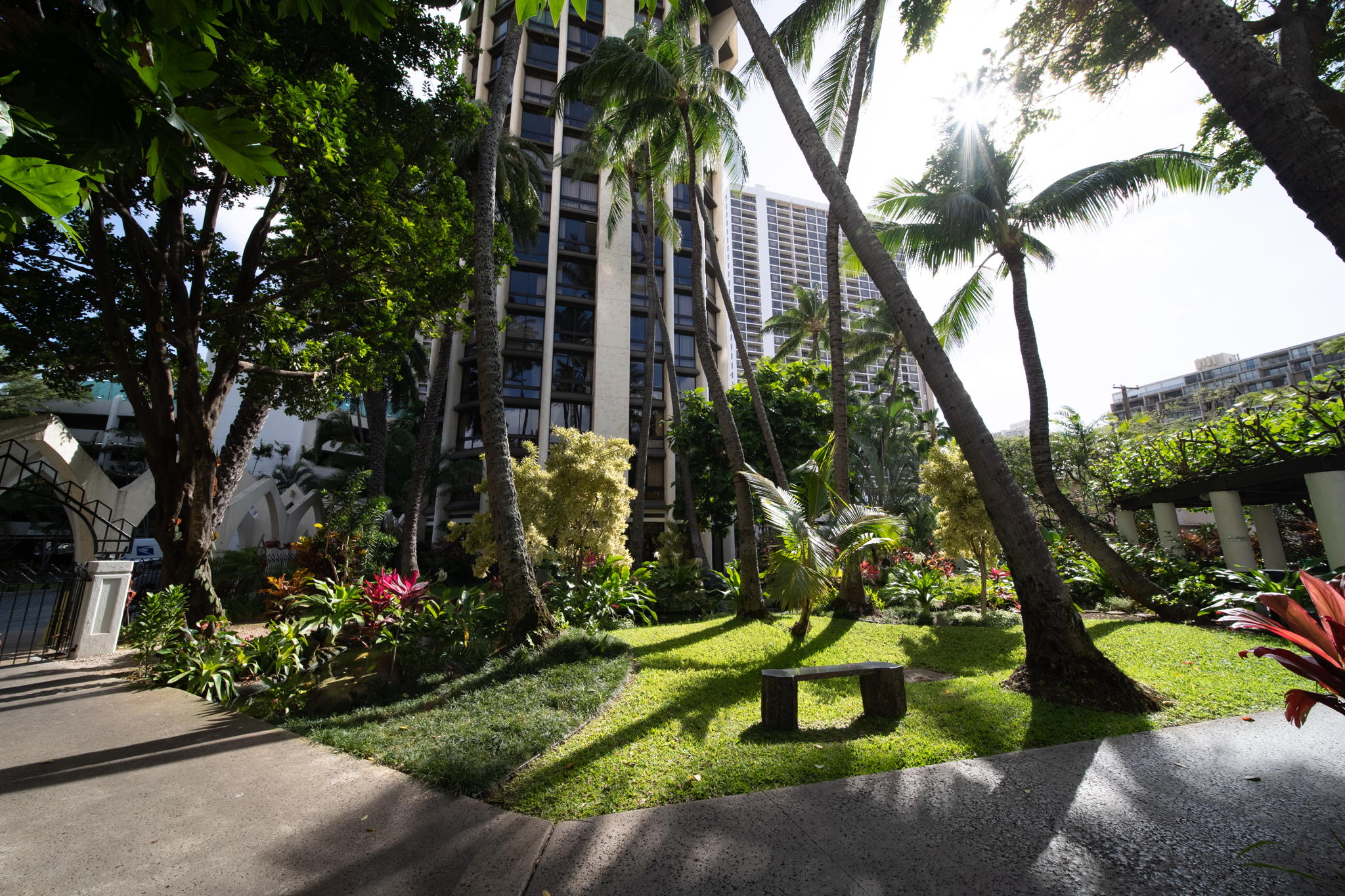 Exterior of Liliuokalani Gardens condo on Oahu