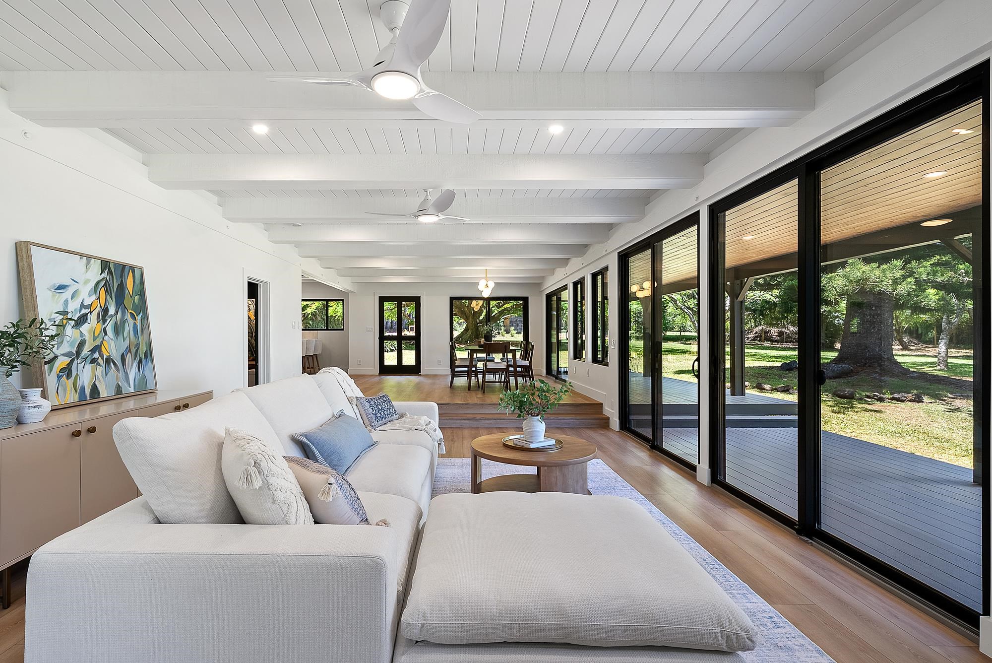 Mid-century modern Maui home with expansive lanais and tropical design