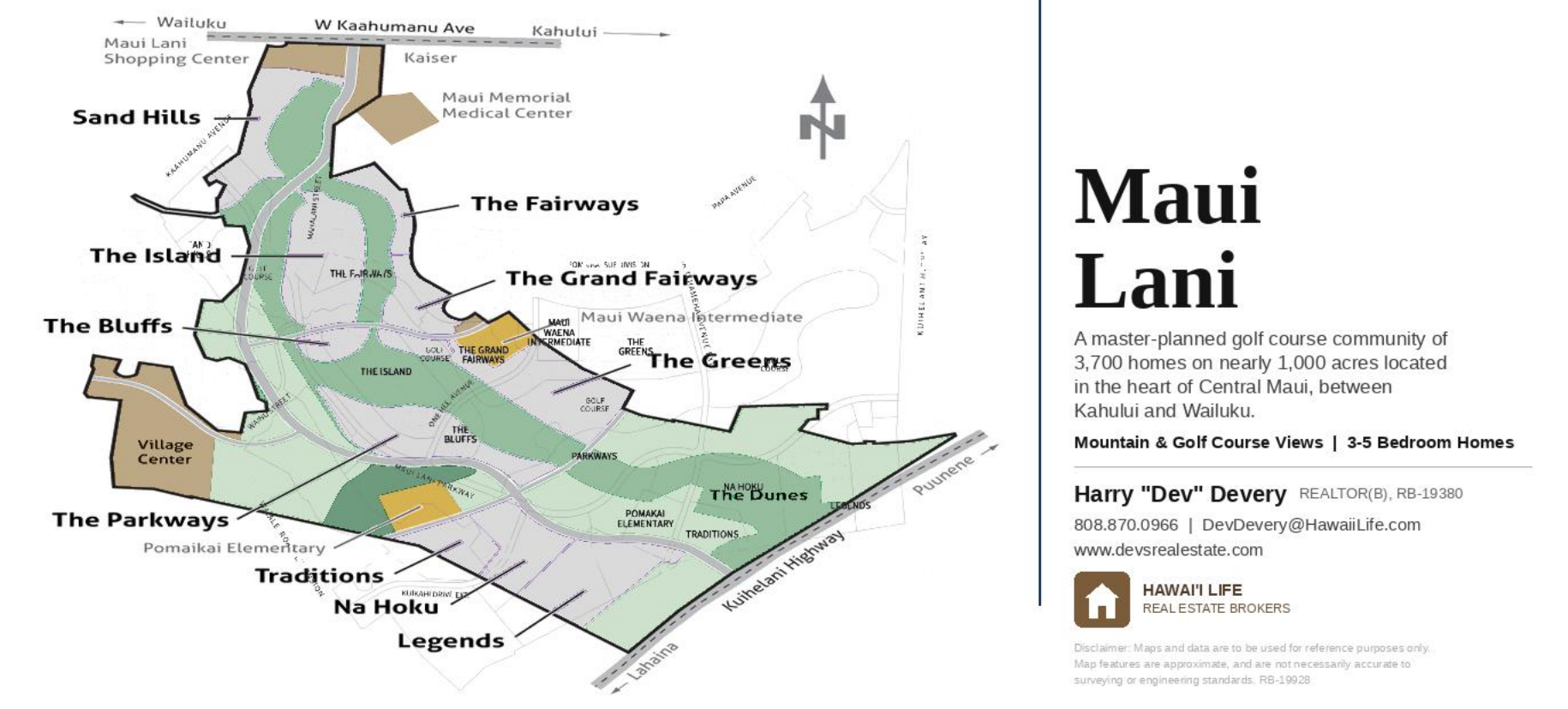 Maui Lani Community Map