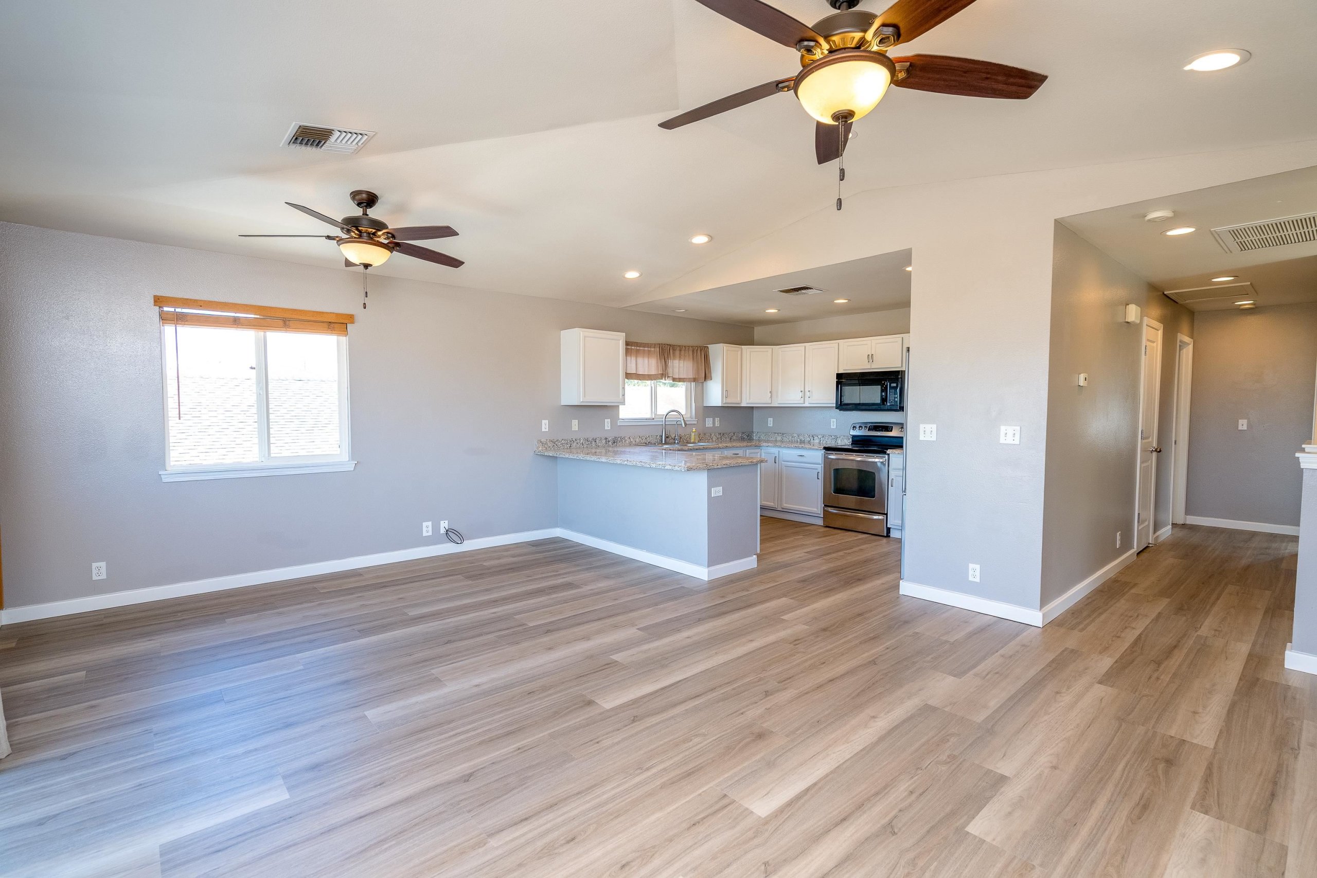 Kitchen and living space