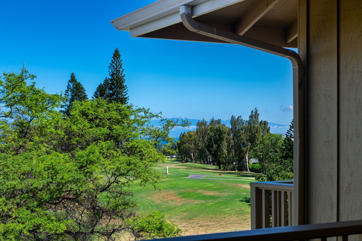 View of golf course from Paniolo Gardens condo on the Big Island