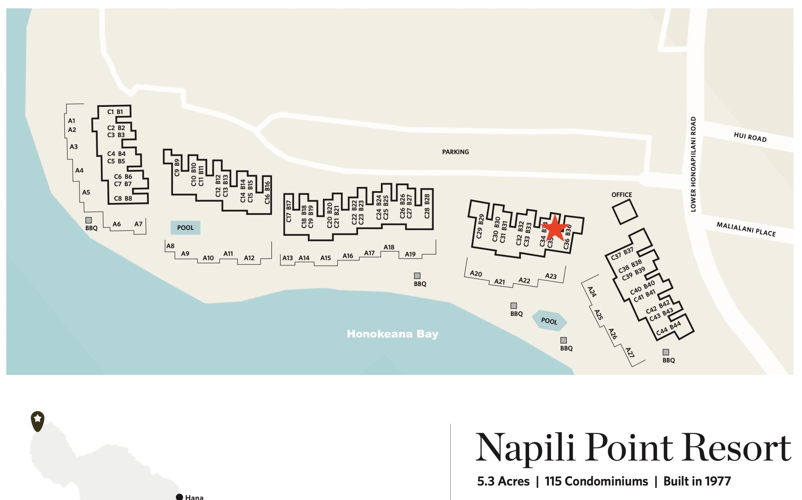 Napili point resort map