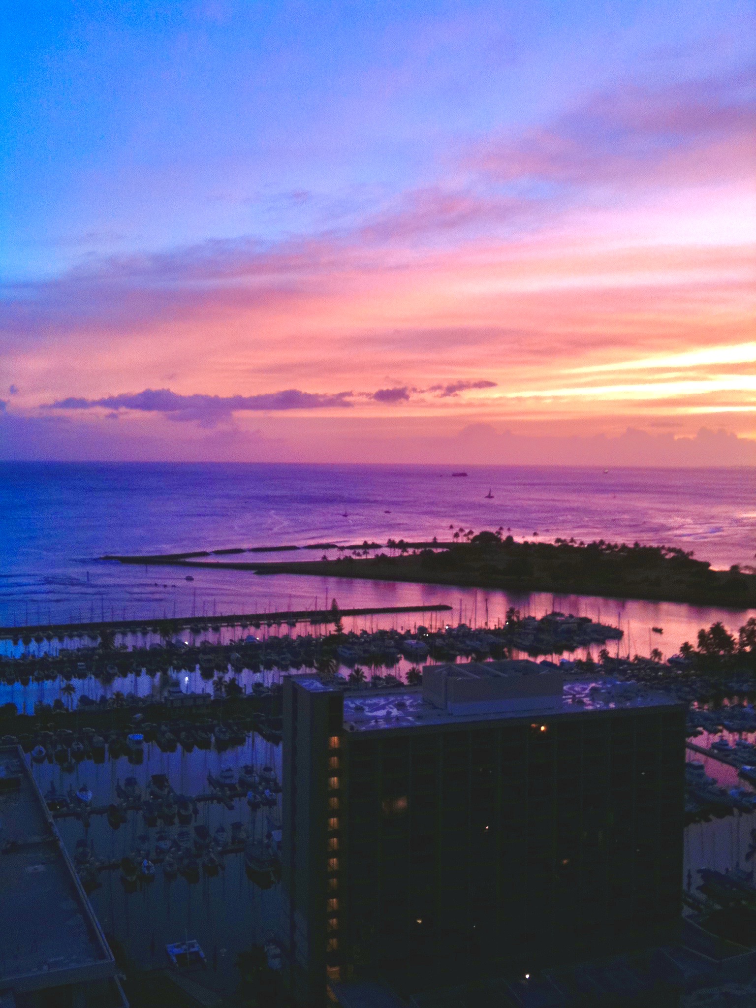 Sunset view over the ocean