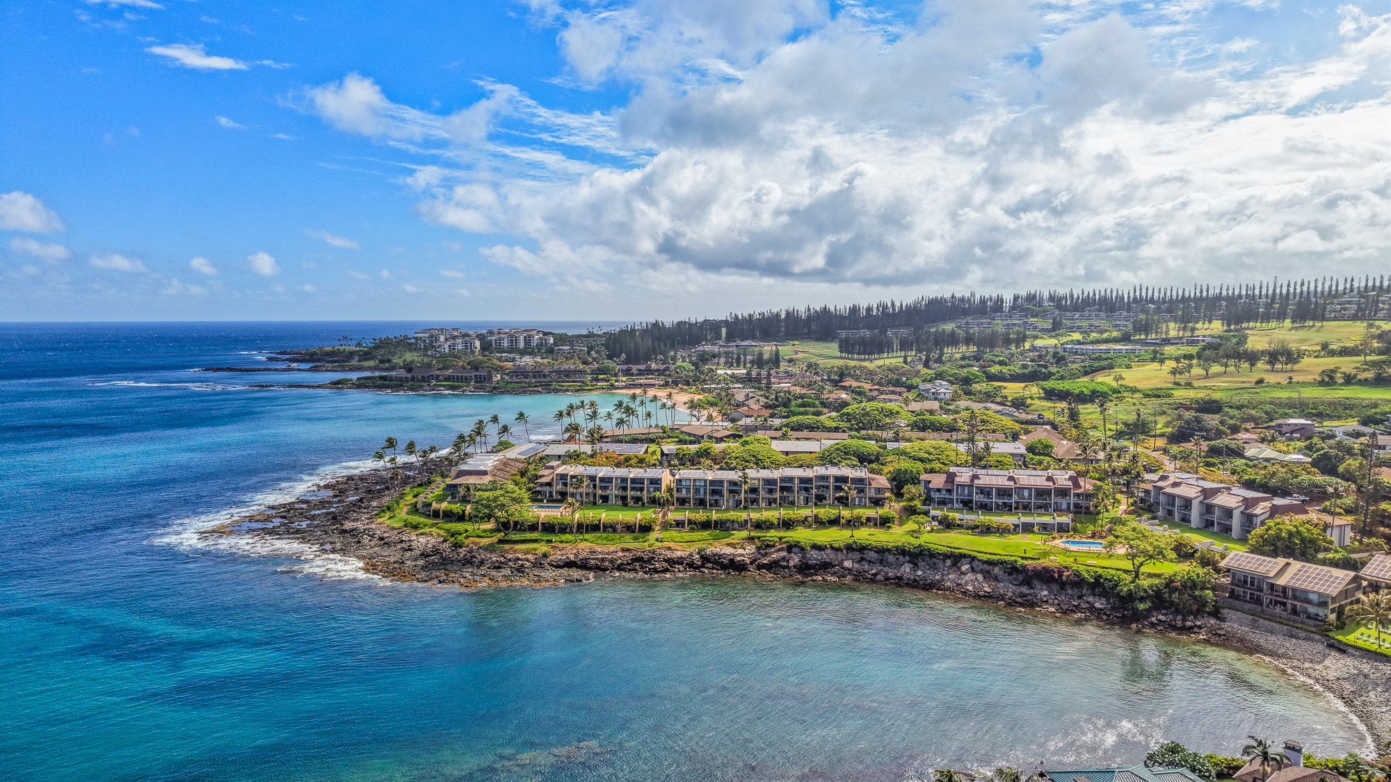 Oceanfront Napili Point condominiums on Maui