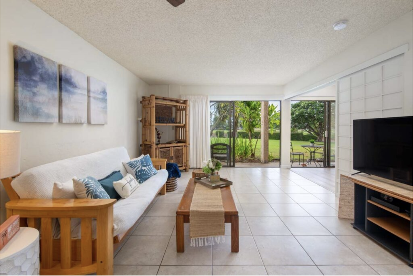 Big Island condo living room - moving to hawaii