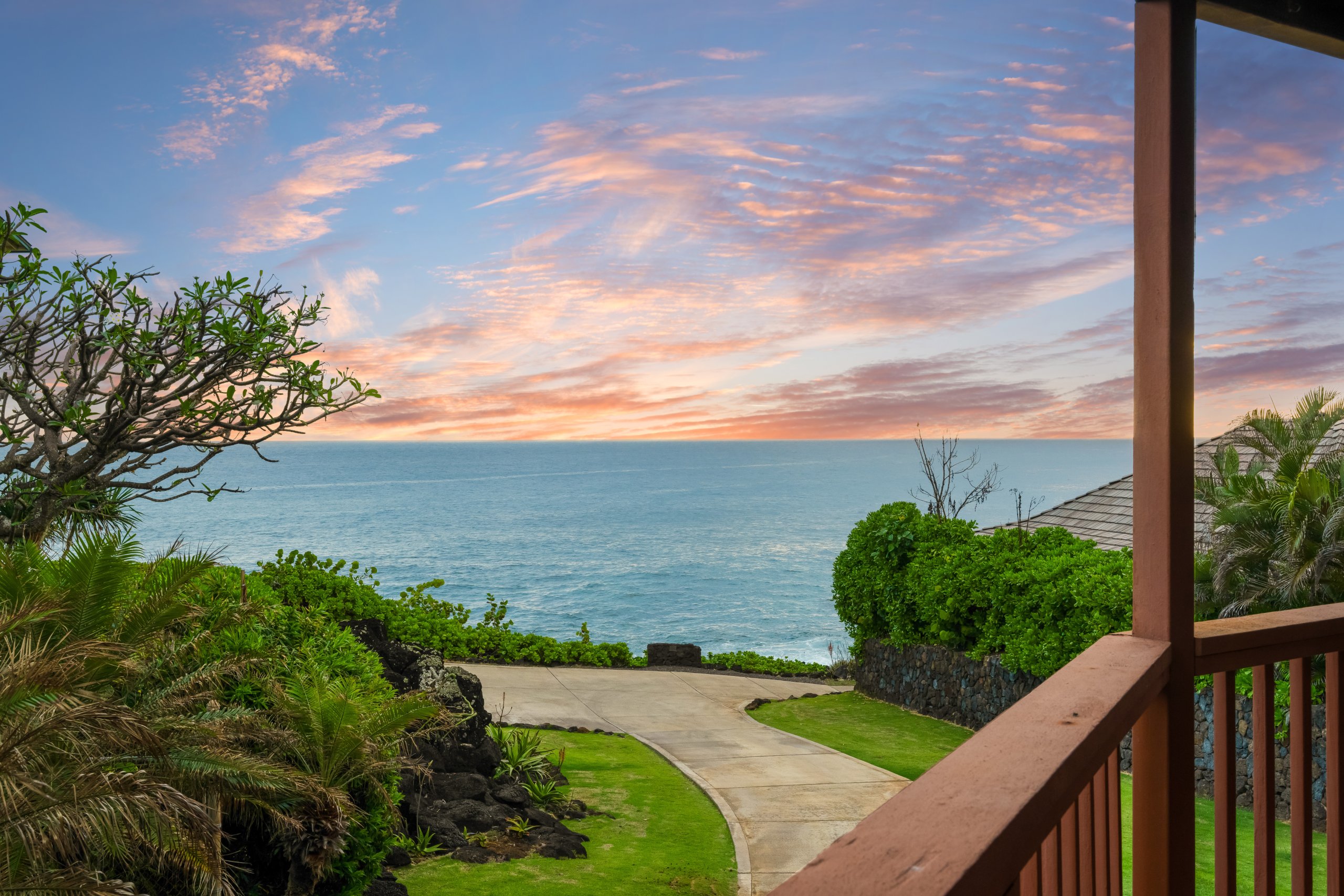 Beautiful oceanfront view from Poipu Beach Kauai home for sale
