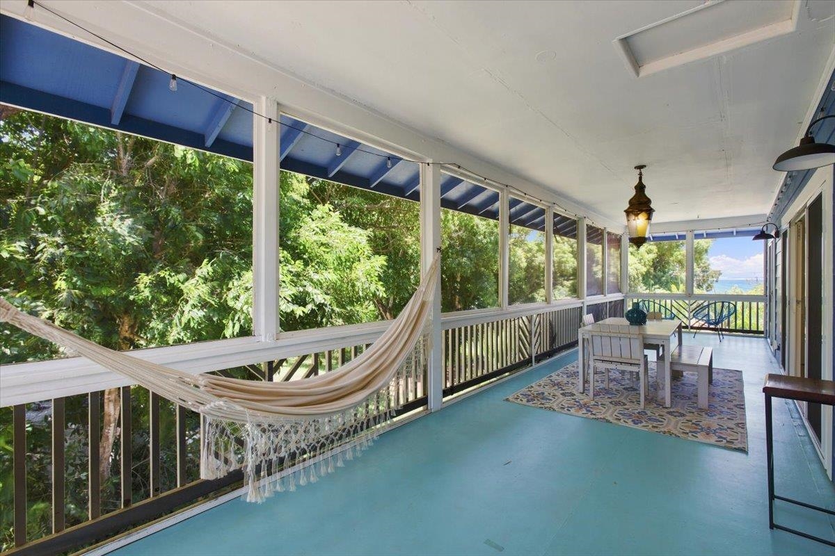 Ocean views from upper level lanai