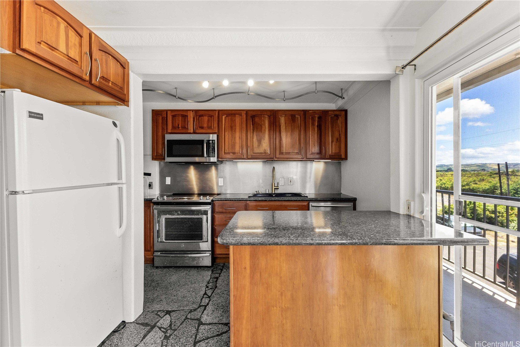 Kitchen in Mokuleia Surf condo