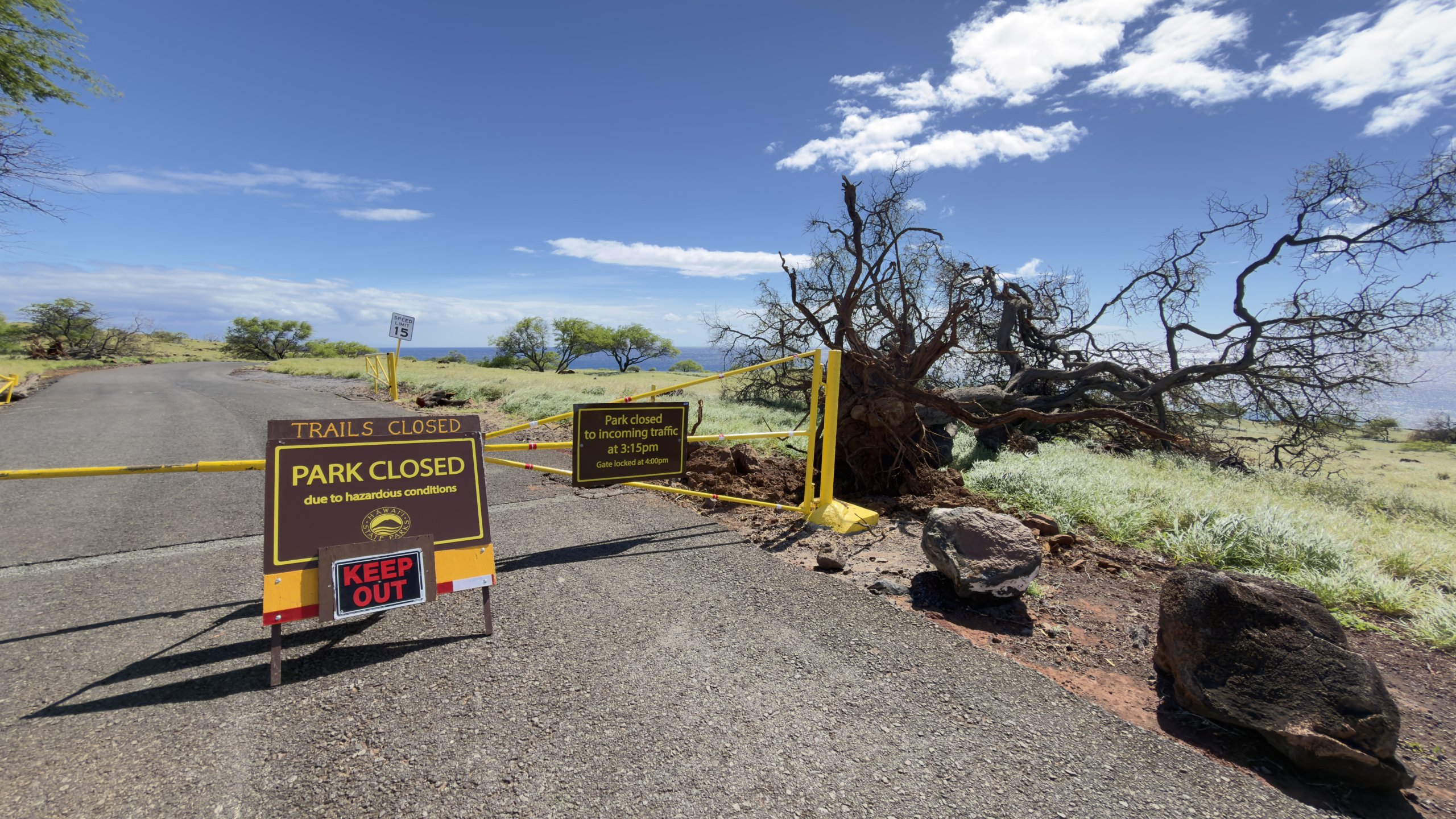 Park closed on Big island Hawaii after hurricane Lala