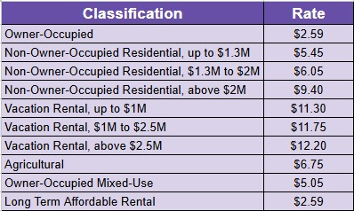 Kauai tax classification
