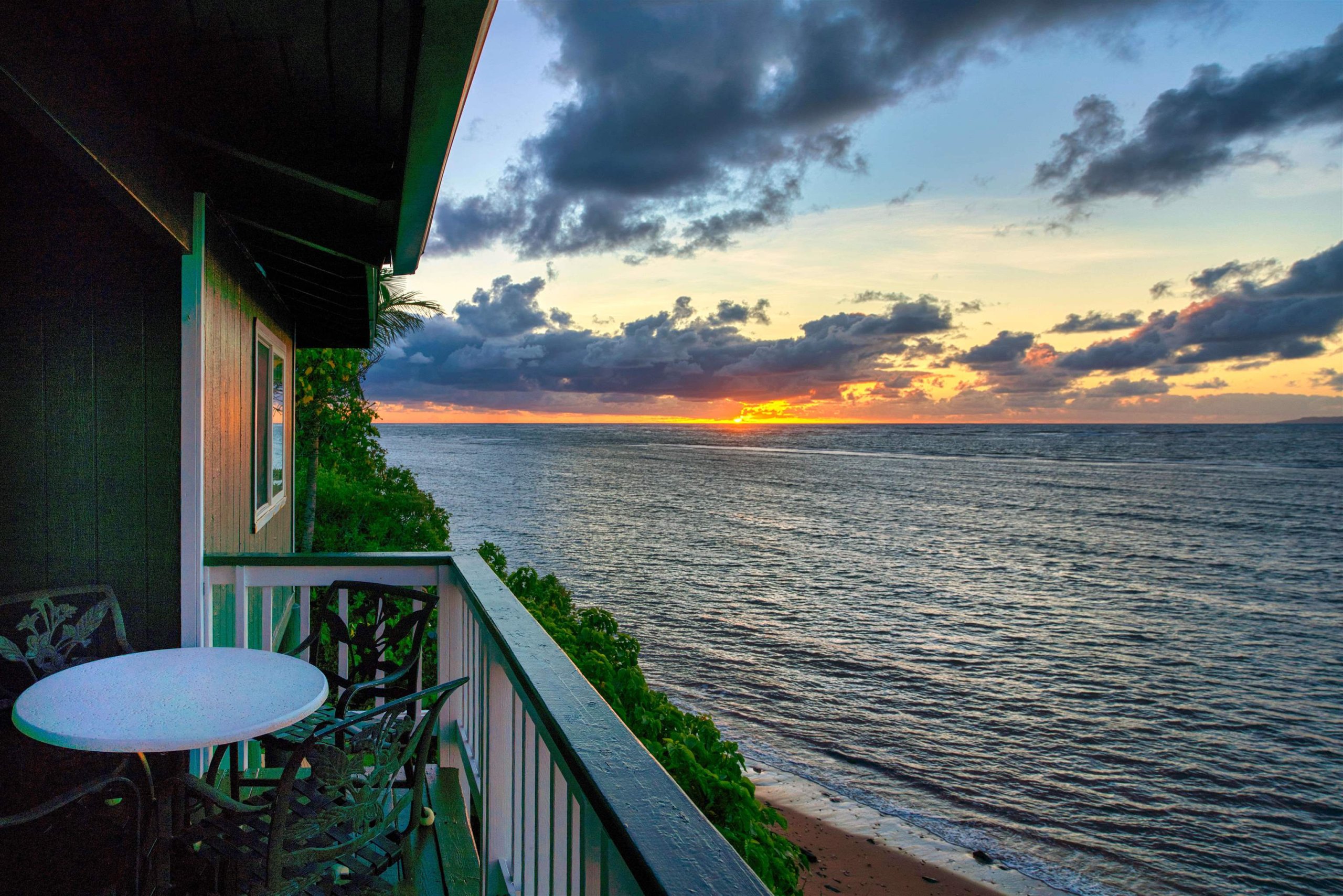 The ocean is right out your door in this Molokai home for sale
