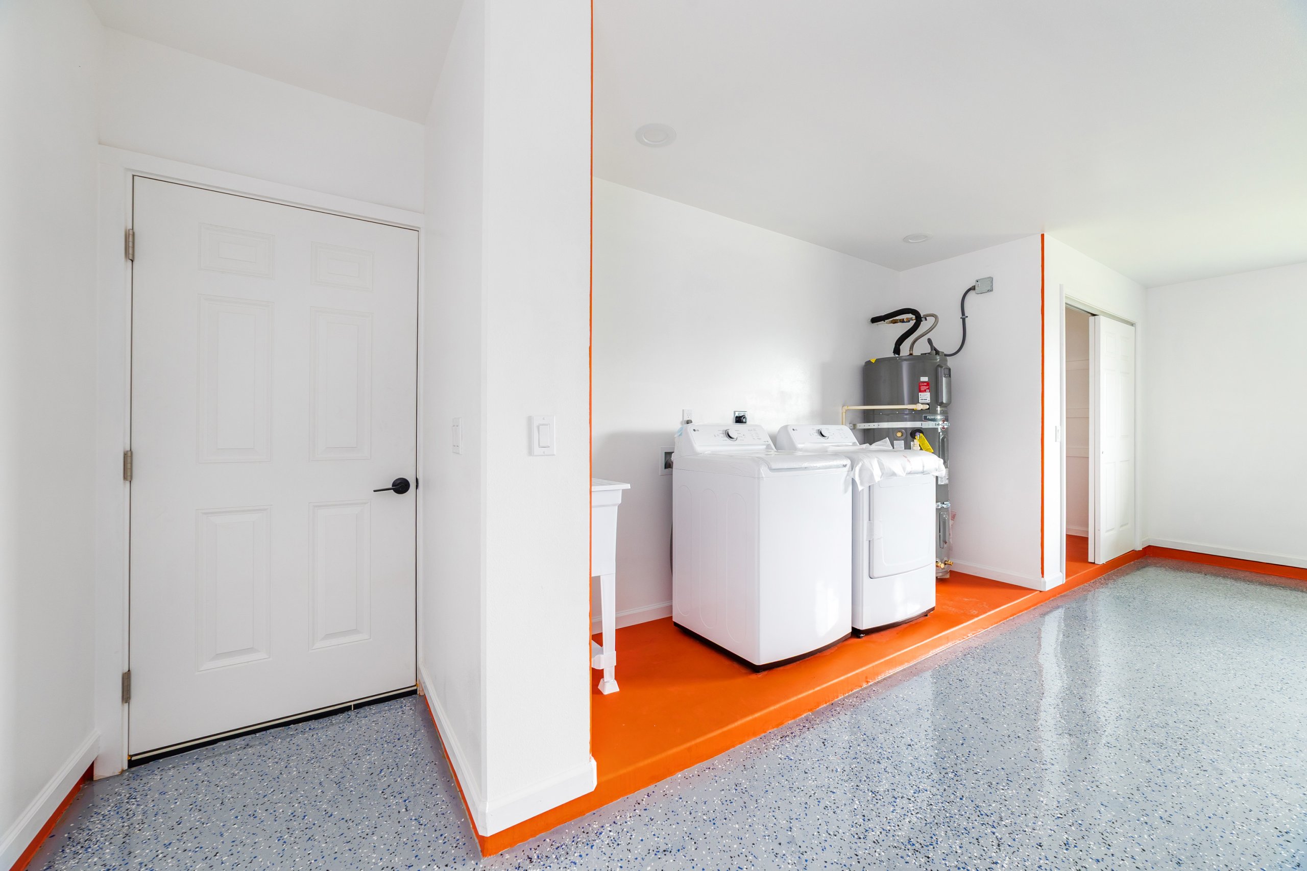 Washer and dryer in garage