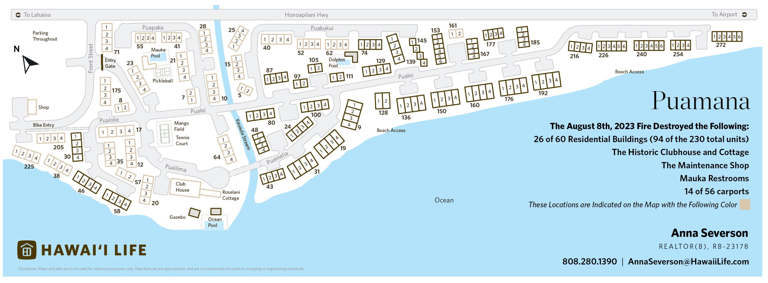 Puamana site map