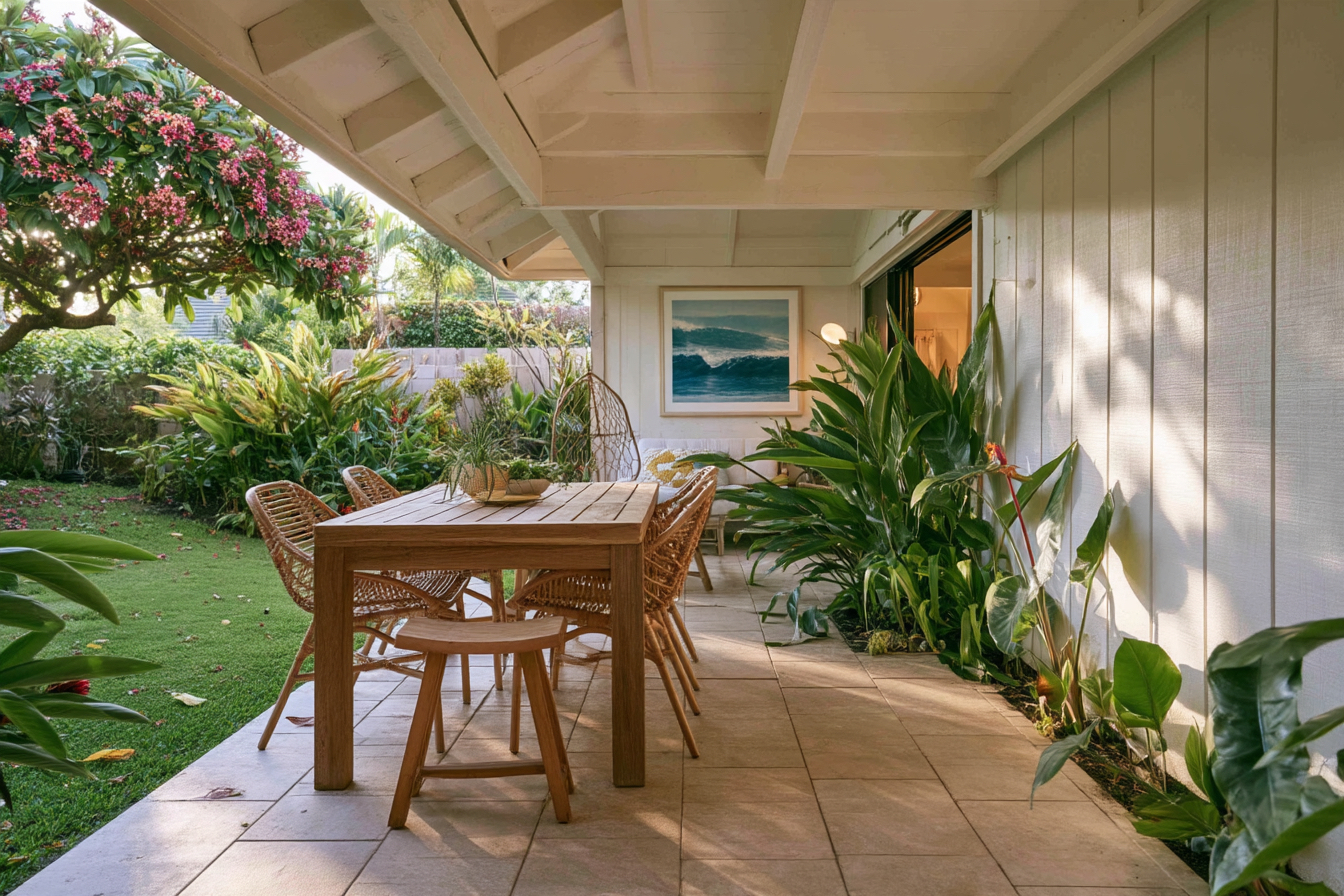 Covered lanai puamana maui