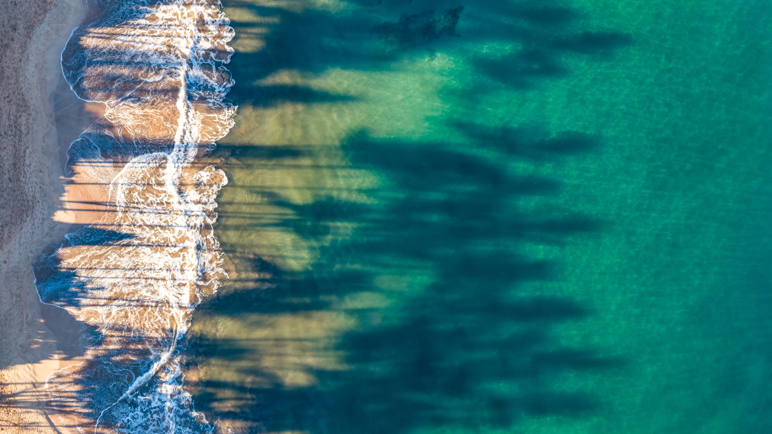 Overhead view of waves on Maui